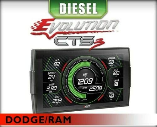 Прецизна информация Edge Products CTS3 Evolution Performance Тунер 85400-300 е Съвместим с 2003-2012 Ram 5.9 и 6.7 Cummins Diesel
