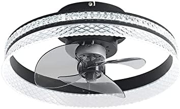 Модерен вентилатор на тавана Elksdut с подсветка, 19,68-инчов Акрилна Спирала Таванна лампа под формата на Кленов