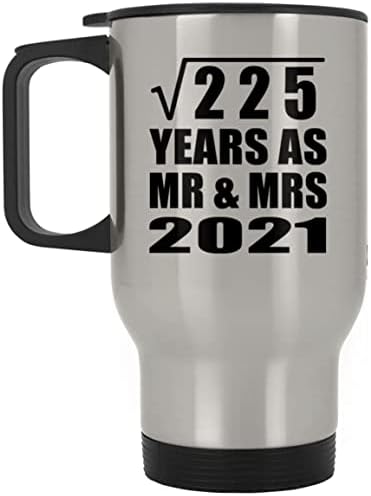 Начертайте 15-та Годишнина на Корен Квадратен от 225 години Като г-Н и г-жа 2021, Сребърен Пътна 14 унция Чаша