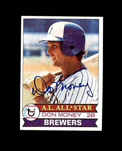 Дон Мани Собственоръчно подписани Автограф Topps Milwaukee Brewers 1979 г.