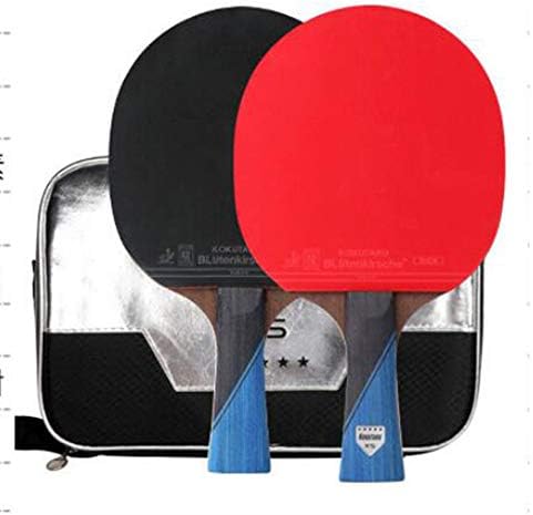 Набор на ракета за пинг-понг SSHHI, Бита за тенис на маса от 2 теми, Подходящи за ежедневни тренировки, Износоустойчивост / Както