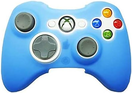 Наперен Мек Силиконов Защитен Кожен Калъф за Гейминг контролер за Xbox 360 на Microsoft Син Цвят