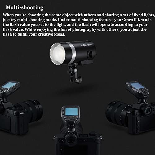 Безжична задейства светкавицата GODOX XProII-N TTL за фотоапарати Nikon, 2,4 G 1/8000 s HSS, вграден Bluetooth за