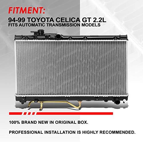 Фабрично 1-вграден Радиатор за охлаждане DPI 1575, Съвместим с Toyota Celica GT 2.2 L AT 94-99, Алуминиев жило