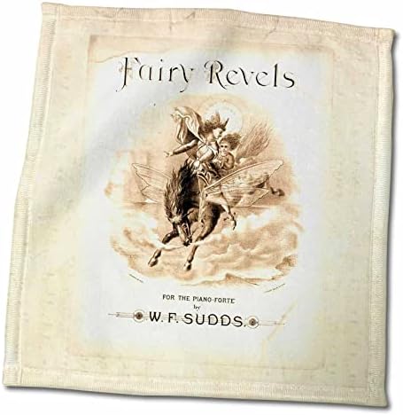 3dRose Florene Fairies n Fantasy - Бележки за реколта страхотни Мелодии - Кърпи (twl-62213-1)