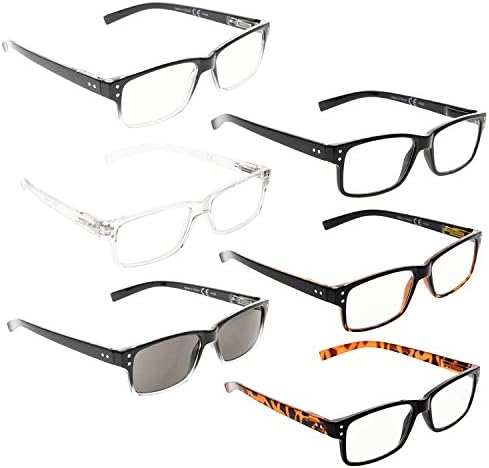 LUR 3 опаковки на метални очила за четене в полукръгла рамка + 6 опаковки класически очила за четене (само