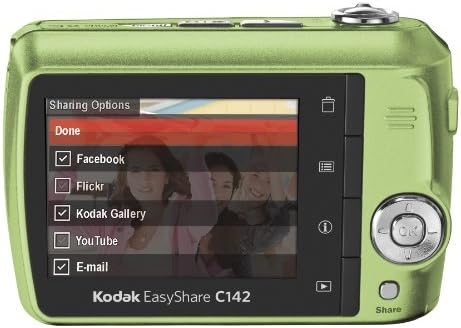 10-Мегапикселов цифров фотоапарат Kodak Easyshare C142 с 3-кратно оптично увеличение, 2,5-инчов LCD дисплей (зелен)