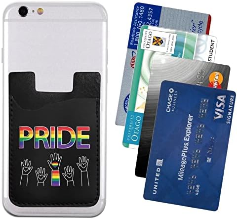 ЛГБТ Pride Телефон Отзад Еластичен Ръкав за Карта Ръкав Чантата си за Мобилен телефон Подходящ за всички
