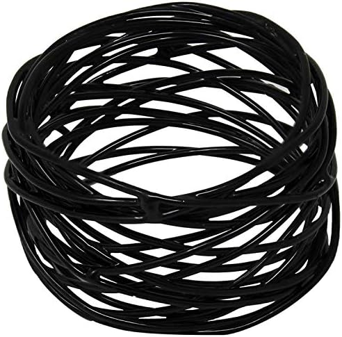 Комплект пръстени за салфетки от метална мрежа UNI_Crafts за Сватби, се Наричат вечери или ежедневна употреба (6, черен)