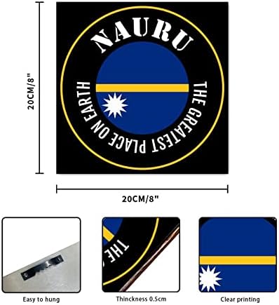 Evans1nism най-Голямото Място на Земята Дървени Знаци Флаг Науру Дървена Табела Патриотичен Флаг Декор на стените