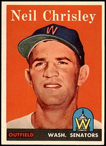 1958 Topps 303 Нийл Крисли Вашингтон Сенатърс (Бейзболна картичка) EX/ MT Senators