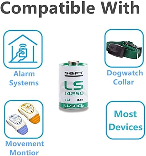 2 X SAFT LS14250 1/2 AA 3,6 v акумулаторна Батерия 14250 Може да се Използва за Dogwatch R9 Каишка 1200 ма батерия