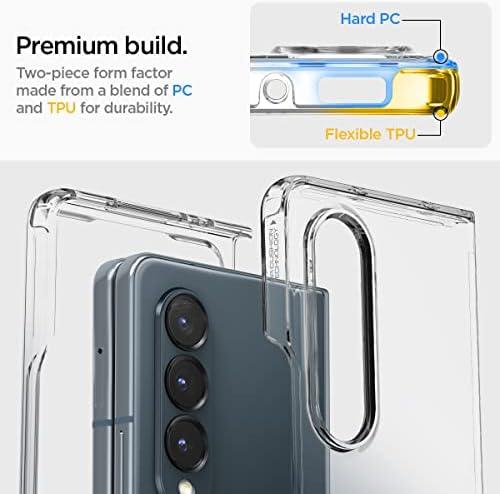 Spigen Ultra Hybrid, Предназначени за корпуса на Galaxy Z Fold 4 (2022) - Кристално чист