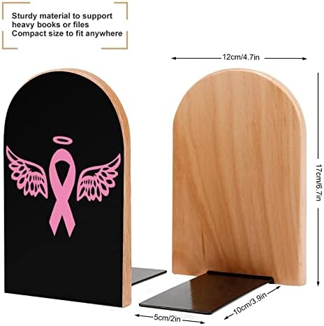 Крилата на Ангел Татуировка на Рак на Млечната жлеза Лента Дървени Декоративни Поставки За Книги Нескользящий Книгата за