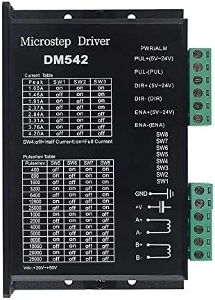 DIANN DM542 Цифров Драйвер за стъпков мотор с ЦПУ 2-Фаза на Драйвер за стъпков мотор 20-50 vdc Макс 4.2 A, за стъпков мотор Nema 23, 24 и Nema 34