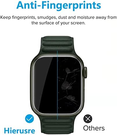 Защитно фолио за екрана Hierusre [6 опаковки], която е съвместима с Apple Watch Серия SE/6/5/4 40 мм и серия 3/2/1 38 мм, покритие
