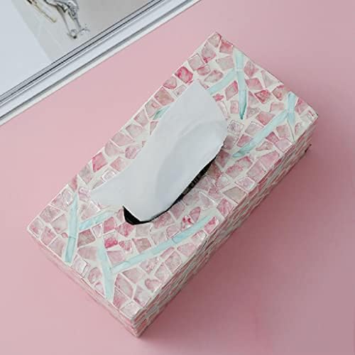 SDFGH Кутия за салфетки във формата на миди, Рисувана Държач за Кърпички, Настолна Кутия за съхранение на Салфетки,
