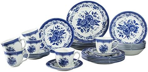 Съдове от порцелан премиум-клас Tudor Royal Collection от 30 теми, вечеря за 6-ма души - Victoria BLUE; Вижте повече дизайни