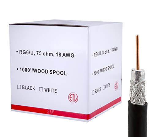 Петзвезден кабел RG6 UTP 1000 фута екраниран коаксиален кабел ETL, предназначени за използване с прехвърляне на аудио,
