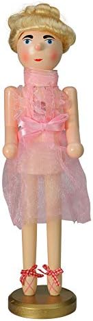 15,5 Декоративен Дървен Коледен Лешникотрошачката Блондинка-Балерина в Розова опаковка
