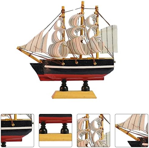 Veemoon Дървена Модел Парусника Модел на Кораба Украшение Лодки Украса лодки Украса, от Дървен Кораб