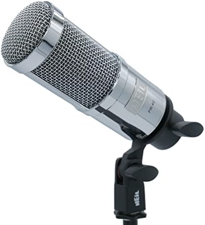 Динамичен микрофон Heil PR 40 за стрийминг, подкасти, запис и излъчване, XLR-микрофон за музика на живо, Широка честотна