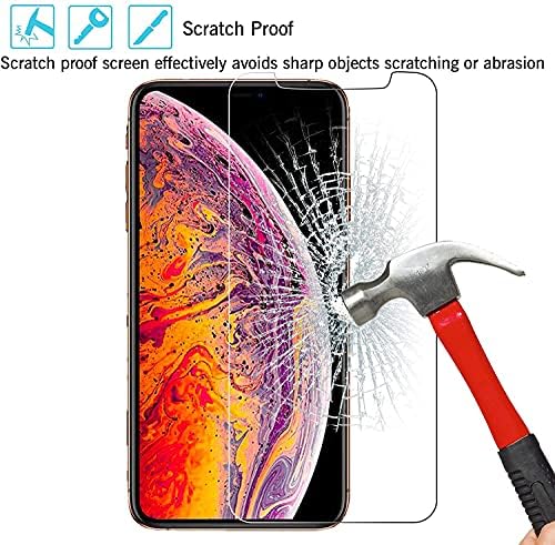 Защитно фолио Sinhanker е съвместим с iPhone 11 Pro Max / iPhone Xs Max 4 в опаковка 6,5 инча 2019/2018 издаване на защитен калъф от закалено стъкло