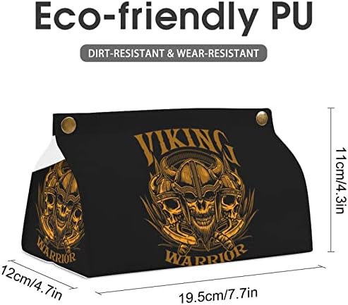 Viking Warrior Кутия За Салфетки Притежателя на Кутията Организатор на Хартиена Опаковка Чанта за Салфетки За Лице