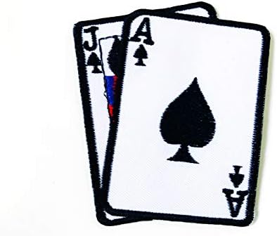 Хазартна игра на Блекджек, Игра на Карти, Бродирана Апликация с Логото, Пришитая Желязо Нашивка за Шапки, Якета,