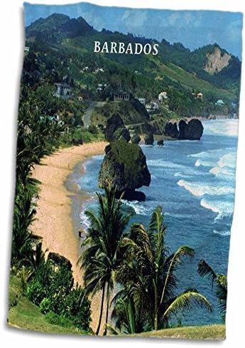 Кърпа за плаж Барбадос с 3D рози TWL_61994_1, 15x 22