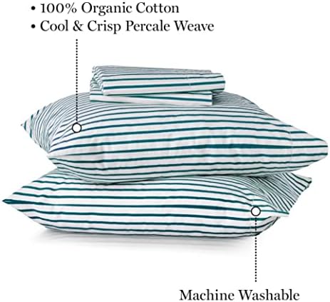 Комплект Спално бельо от MARTHA STEWART от Органичен памук California King Без ГМО | Кърпи с фиксирана Подплата - Калъфки