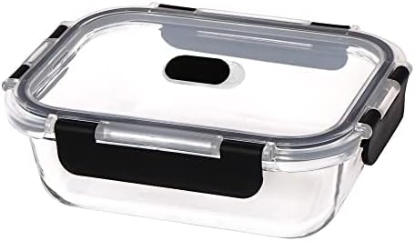 Правоъгълен Контейнер За съхранение на храна Borosilicate стъкло Femora, безопасен за микровълнова фурна, с Вентилационния