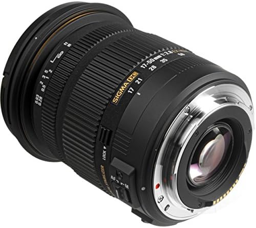 Обектив Sigma 17-50 мм f/2.8 EX DC OS HSM за огледално-рефлексни фотоапарати на Canon сензори APS-C + комплект Пакет Essential Kit - Международна версия (1 година гаранция)