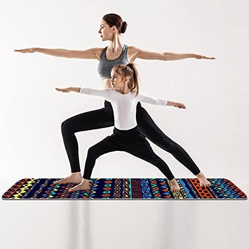 Дебел Нескользящий постелката за йога и фитнес 1/4 с Винтажным Индийски Модел впечатлява със своя Бохемски Стил