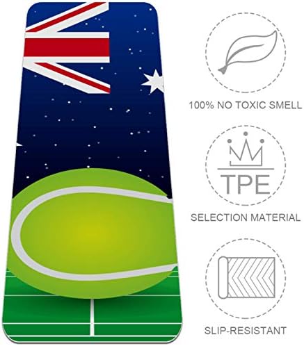 Siebzeh Австралийски тенис килимче за йога с британския флаг от Премиум-клас, в Екологично Чист Гумена подложка за здраве и