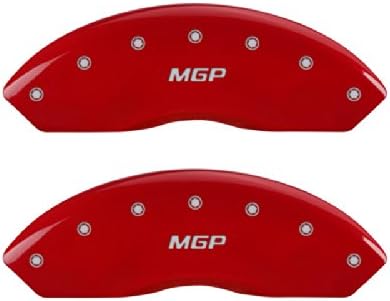 Капачки на челюстите MGP 22015SMGPRD Делото апарати с надпис MGP Червено-прахово покритие и сребърни символи (комплект