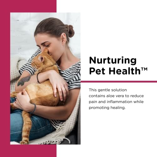 Антимикробный спрей от раните Nutri-Vet за котки - Съдържа алое вера и витамин е за успокояване на кожата