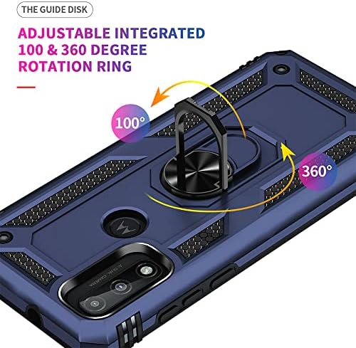 за Мото G Pure Case чанта за носене Moto G Power 2022 с HD-защитно фолио за екрана, [Военен клас 16 метра.