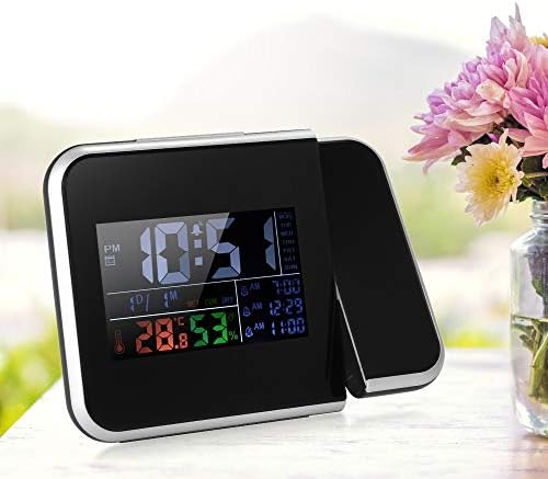 WXYNHHD Цифров Цветен Термометър, Влагомер на Вътрешния Часовник с LCD Дисплей, Темпер, Часовник, Термометър, Влагомер