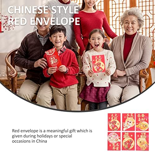 ABOOFAN Джобни Червени Пликове за Китайската Нова Година по Лунния Календар: 60 бр. Червени Пликове в Година на Заека 2023, Пликове