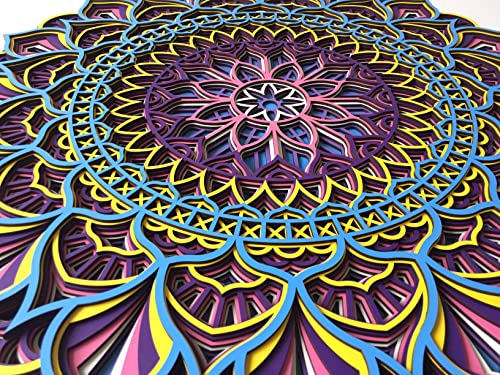 Многослойни Цветни Мандала - Монтиране на изкуството на Мандала, Стенно Изкуство Хол, Начало Декор на стени,