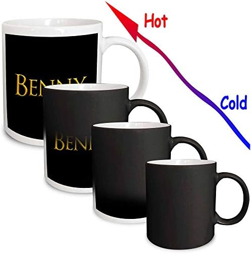 3дРоуз Бени-популярното мъжко име в Америка. Подаръчни чаши и жълт цвят на черен (mug_340569_4)