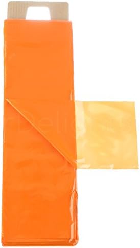 Оранжеви пакети за вестници CleverDelights - 6 x 19 - 4000 X - 0,8 Mils - Плоски пластмасови опаковки