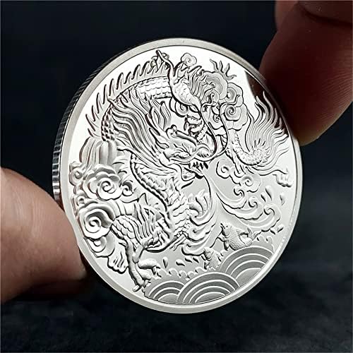 Възпоменателна Монета с Резным Дракон, сребърно покритие Монета, Забранения Град, Щастлив Дракон Монета с Тигър, Националната