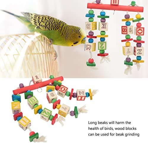 Дъвченето Играчка LISND Bird Block, Играчка-Люлка за Папагали, Ръчно изработени От Скука за Папагали за Какаду