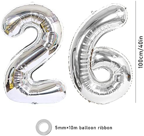 Ceqiny 40 Инча Балон с 26-ти Номер, Майларовый Балон, Гигантски Балон от Фолио с Азбука, Балон за Парти по случай