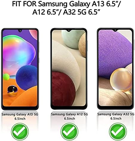Защитно фолио YWXTW за Samsung Galaxy A12/A13/A13 LTE/A32 5G/A03S/A02S, подобрена защитен слой от закалено стъкло, която е съвместима