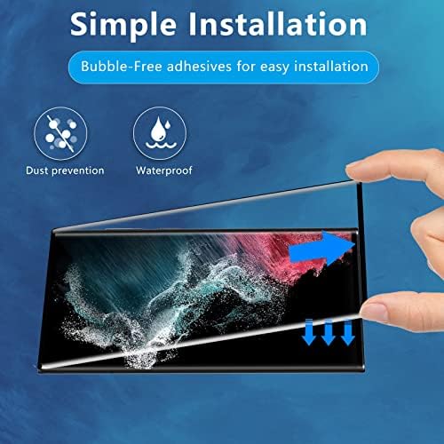 Защитно фолио от закалено стъкло Aleecyn (2 опаковки) за Samsung Galaxy s23u 5G, Точен силует, без мехурчета, лесен монтаж, издръжливост 9H HD, 3D Извити ръбове