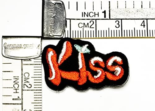 Kleenplus 3 бр. Мини-целувка, оранжева нашивка с бродирани букви, апликация от ръчно изработени дамски дрехи