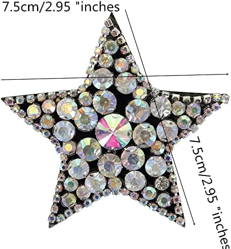 Ръчно изработени Звезда От Формован Камък Crystal Ленти за Облекло DIY Планински Кристал Шият Апликация Икона 3 бр TH22322X